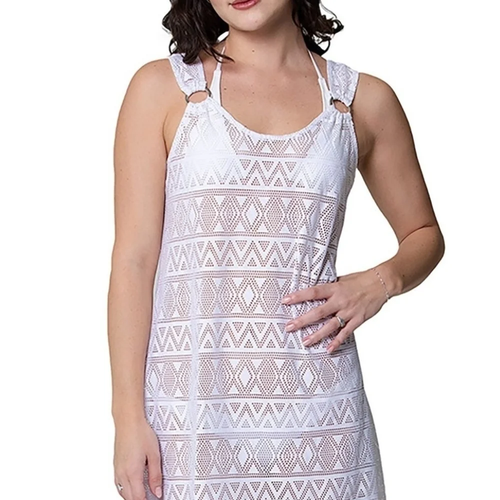 Women's Portocruz Ring Tank White Swim Coverup Dress